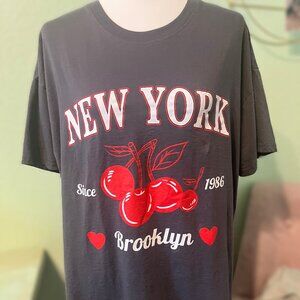New York, Orange Kiss Tee, Size 1X
